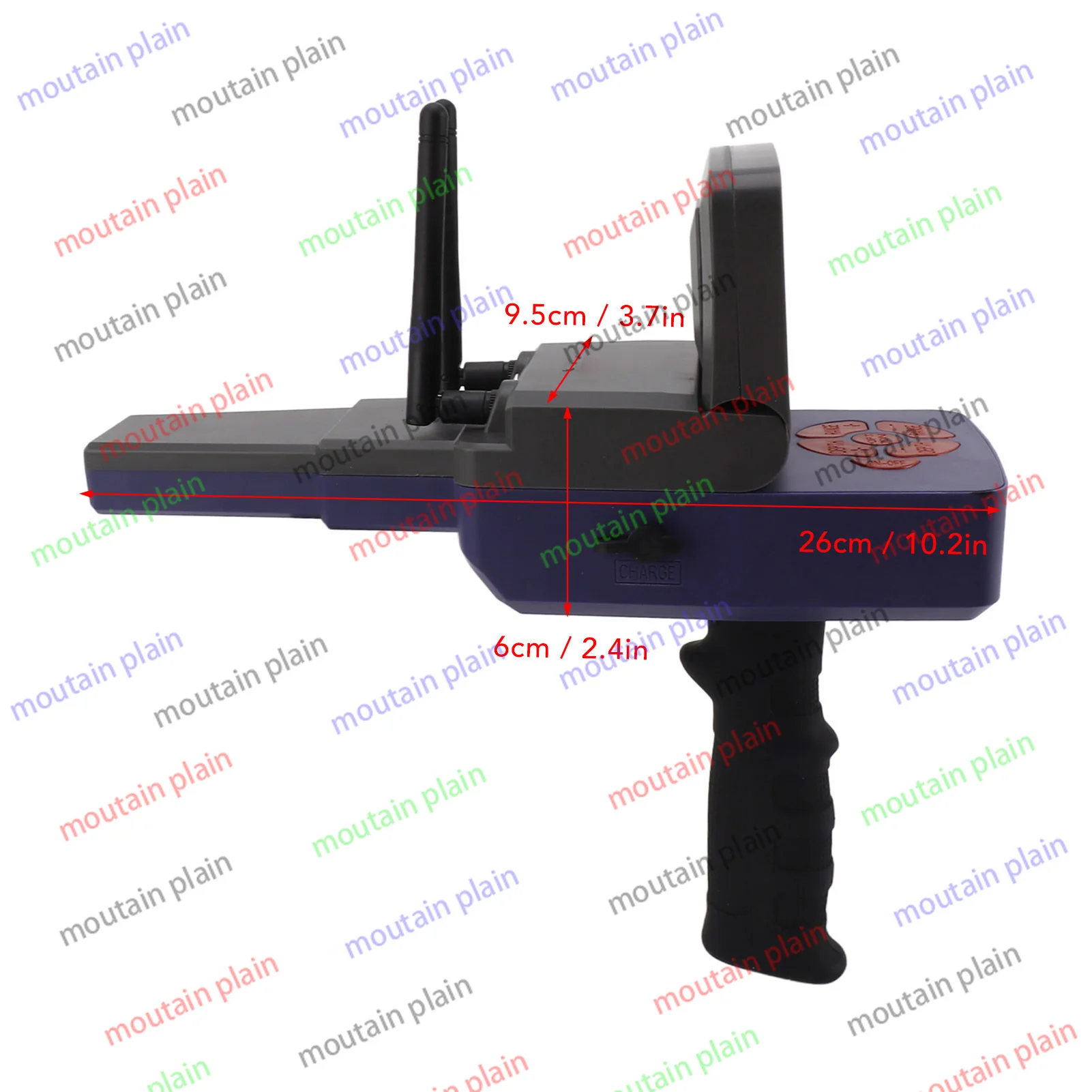 Metal Detector 30m profondità 1500m gamma attrezzatura Scanner per cercatore di metalli sotterranei con Display per oro argento rame