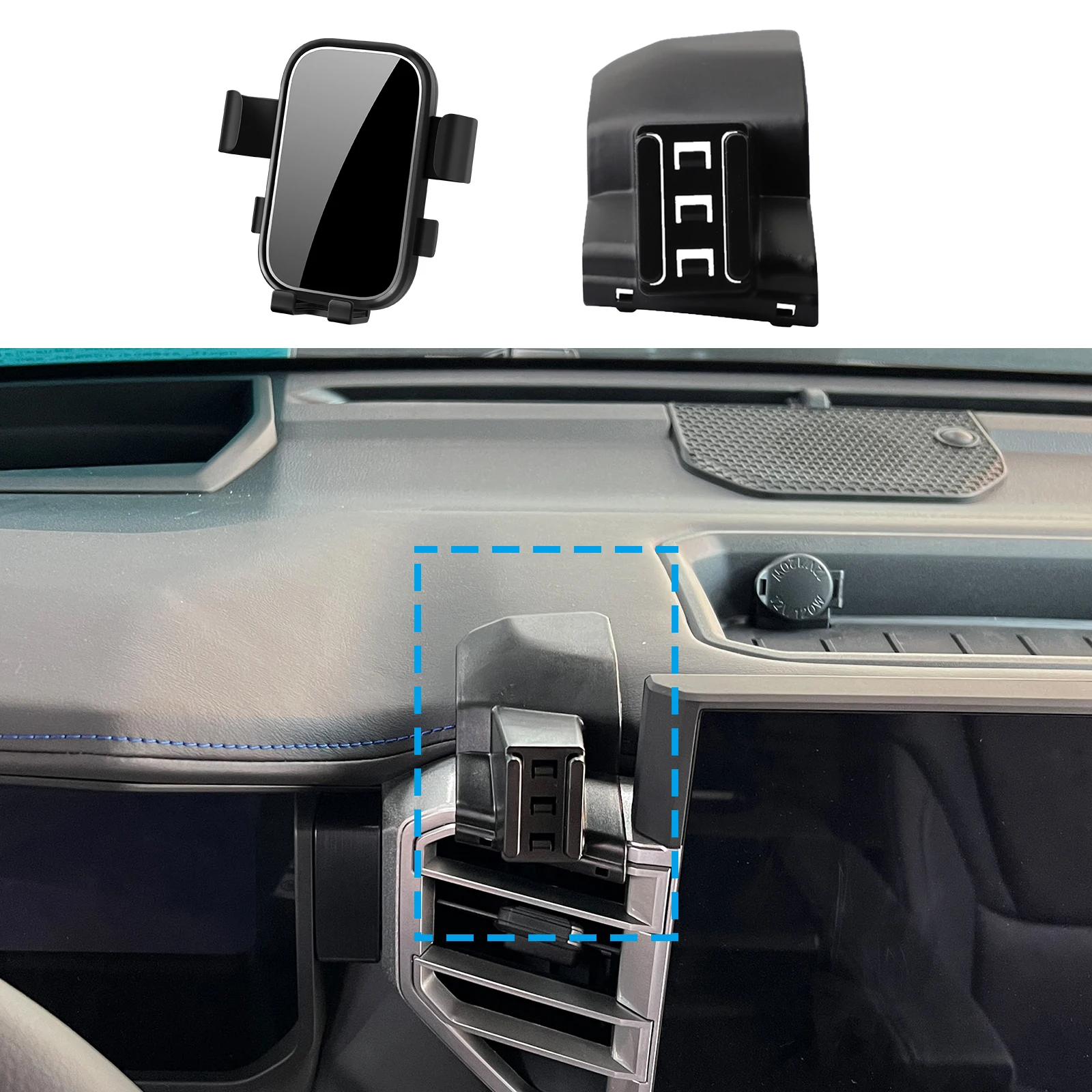 

Car Mobile Phone Holder for Toyota Sequoia 2022 2023 2024 GPS Bracket Navigation Stand Auto Accessories