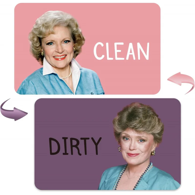 Golden Girls Dishwasher Magnet - Funny Clean Dirty Sign for Refrigerator & Washing Machine, Double Sided Strong Magnetic Flip