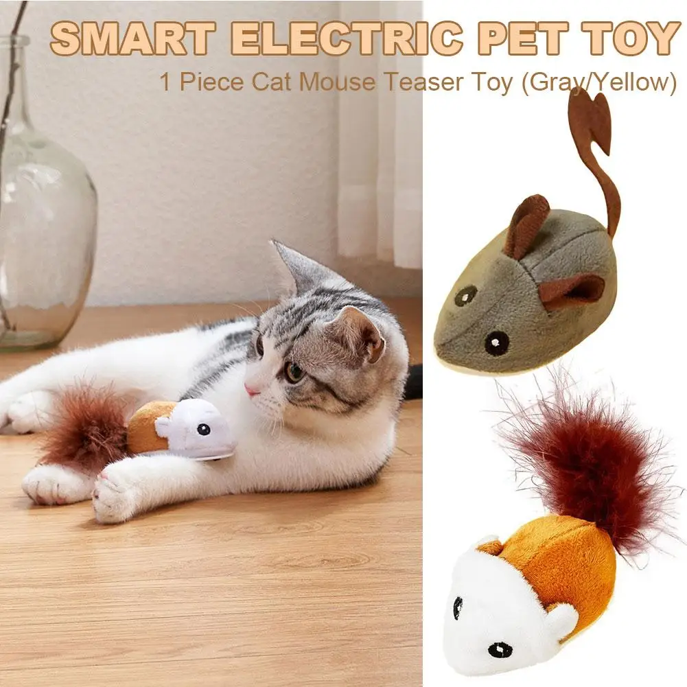 Automatic Steering Electric Pet Toy Intelligent Sound Artifact Chew And Simulation Resistant Cat To Scratch Self-Hi Mouse W6D9