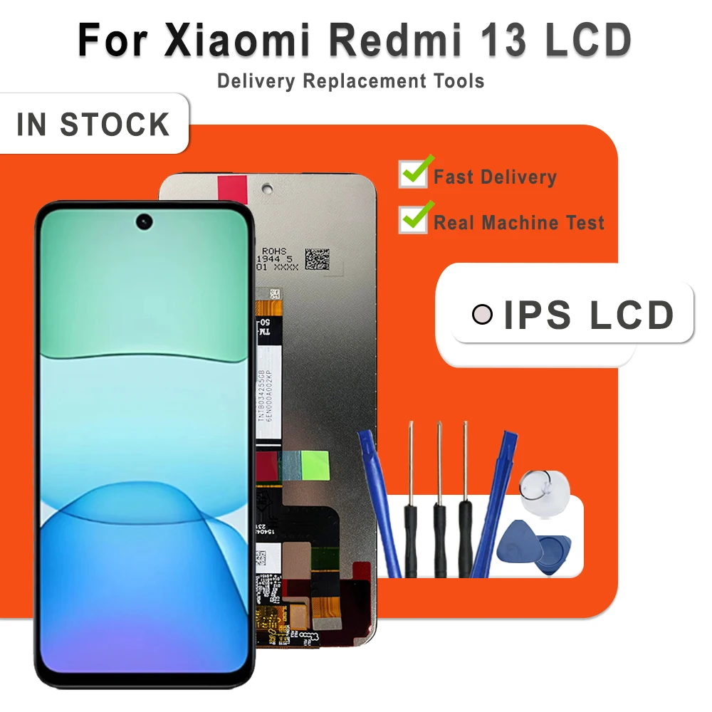 6.79“ LCD For Xiaomi Redmi 13 LCD Touch Screen Digitizer Assembly For Redmi 13 LCD 2404ARN45A, 24040RN64Y Parts Display