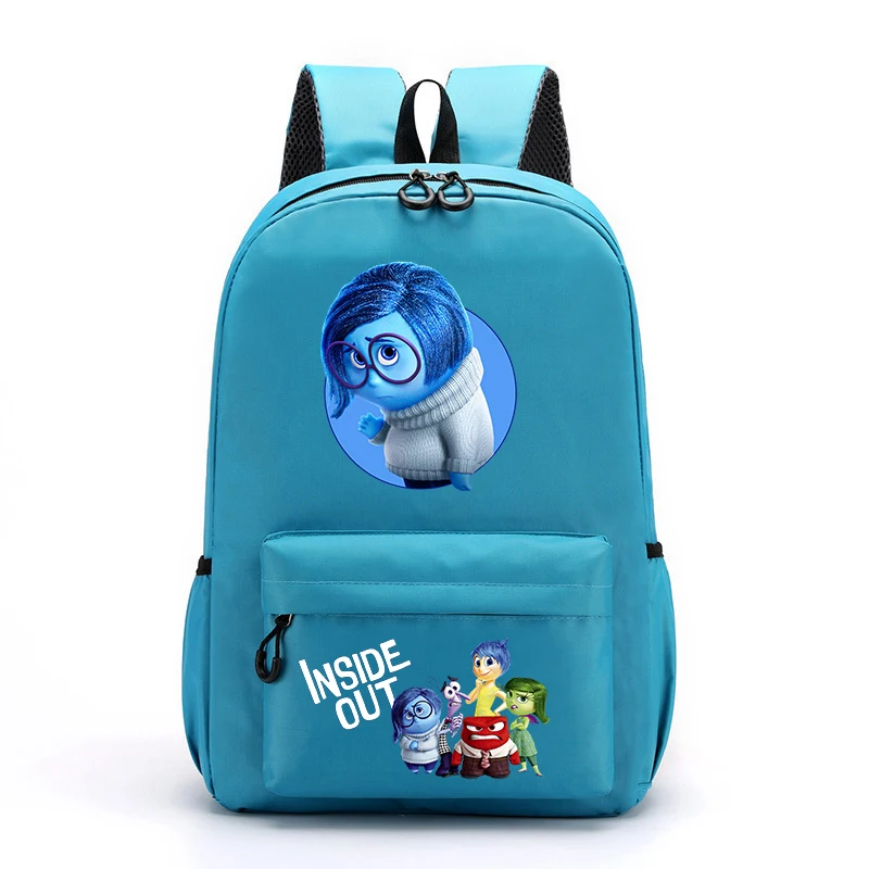 Disney Inside Out 2 School Bag Cartoon Anime Kid Boy Girl Knapsack Teenager Printed Backpack Student Book Bag Rucksack Children