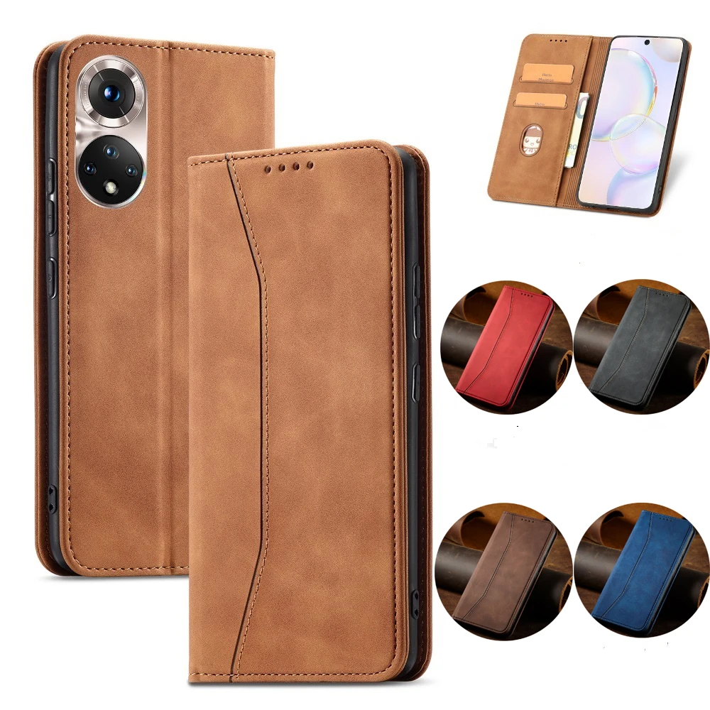 

Slim Leather Flip Phone Cover For Huawei P60 P50 P40 Pro/Mate 60 50 40/Honor 400 300 90 70 60 X50i X9a X9c X7b X8a /Magic7 6 Pro