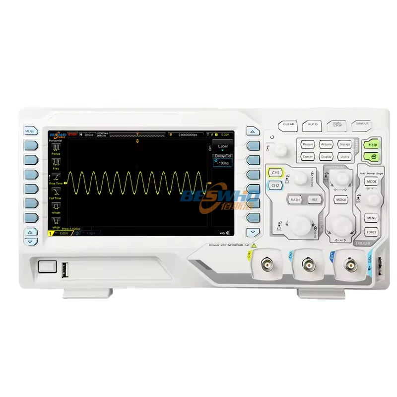 Portable 7-inch Touch Screen Digital Oscilloscope DHO804 with 4PCS 150MHz Probes 70MHz 4-Channel 12Bit High Resolution
