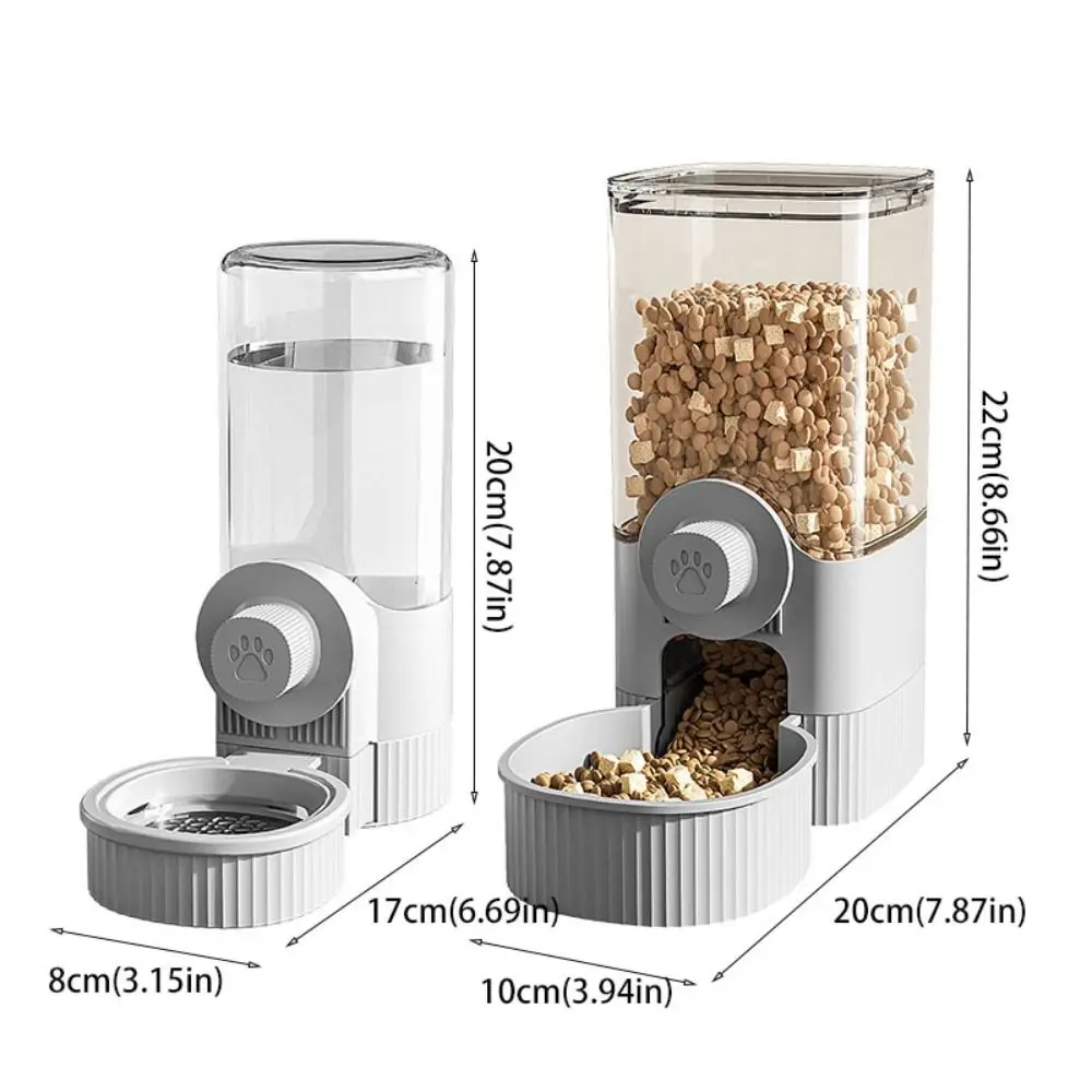 Automatic Hanging Pet Food/Water Dispenser Large Capacity Transparent Cage Feeder Detachable Leakproof Cat Water Bottle