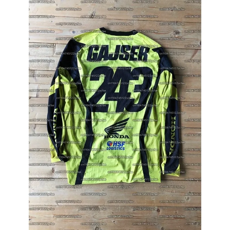 

HONDA GAJSER #243 Autumn Classic Retro Motocross Racing Shirt Men Breathable Quick Drying Fashionable Casual Sports Long Sleeve
