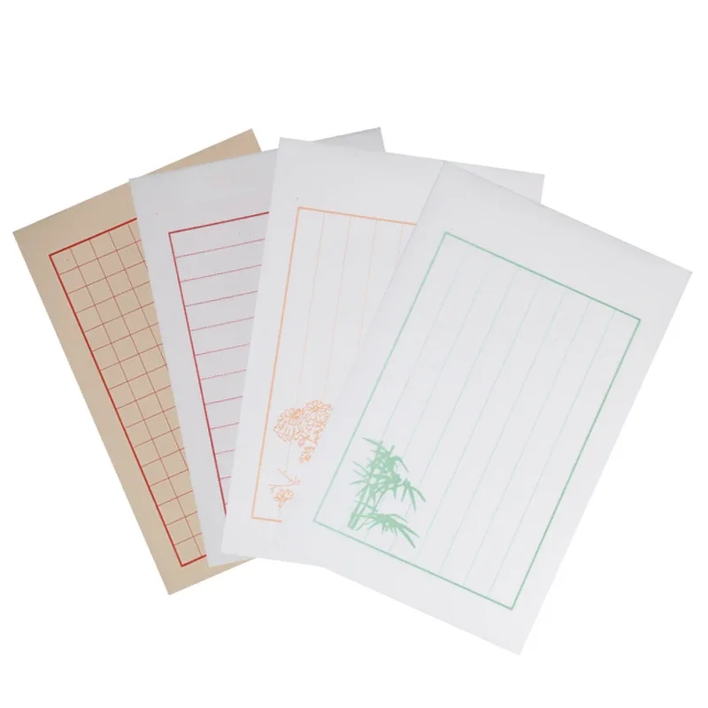 Ripe Rice Paper Antique Letter Paper Small Regular Script Paper Fountain Pen Soft Brush Pen Calligraphy Creation Work Xuan Paper