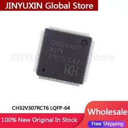 1-100Pcs New CH32V307RCT6 CH32V307 CH32V RCT6 LQFP-64M Industrial grade universal MCU interconnect In Stock Wholesale