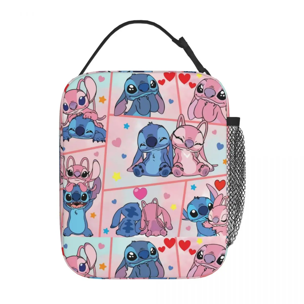 Custom Stitch Heart Collage Insulated Lunch Bag for Women Thermal Cooler Food Lunch Box School Resuable Tote Bags