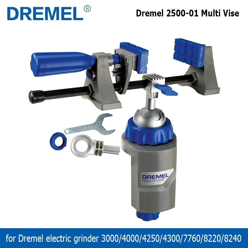 Dremel 2500-01 Multi-Vise Portable Vise Removable Jaws Bench Clamp Bracket Holder for Dremel 3000/4000/4250/4300/7760/8220/8240