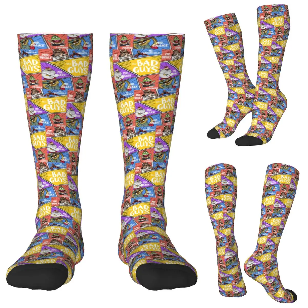 

The Bad Guys Cute Socks Harajuku Stockings All Season Long Socks Accessories for Man Woman Gifts