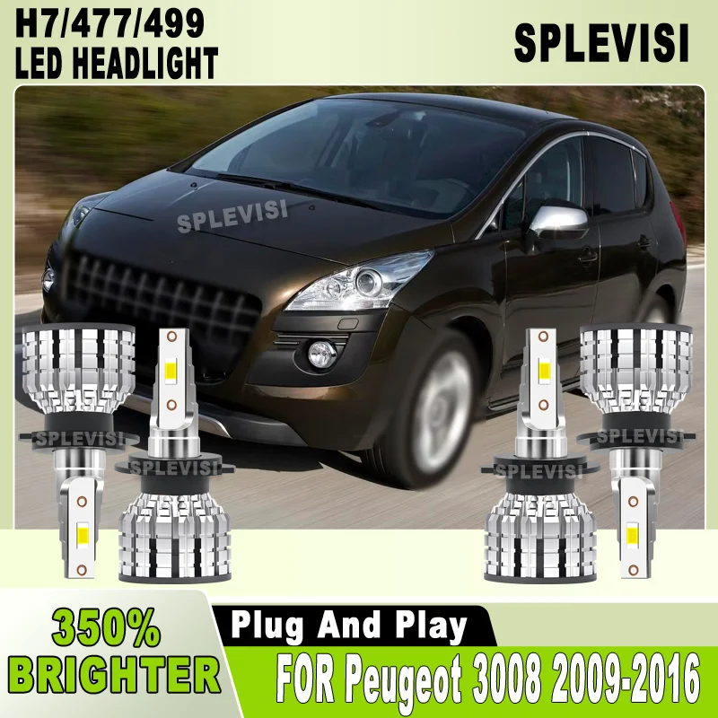 

120W/Bulb 12000LM/Bulb for Safe Night Operation H7 477 499 led headlight For Peugeot 3008 2009 2010 2011 2012 2013 2014-2016