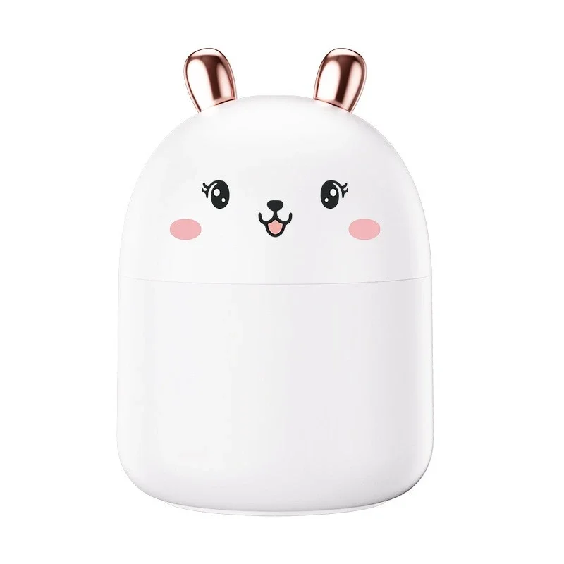 Cute Rabbit Air Humidifier Aroma Diffuser USB Mute Mist Maker For Home Car With Colorful Night Lights Mini Humidificat