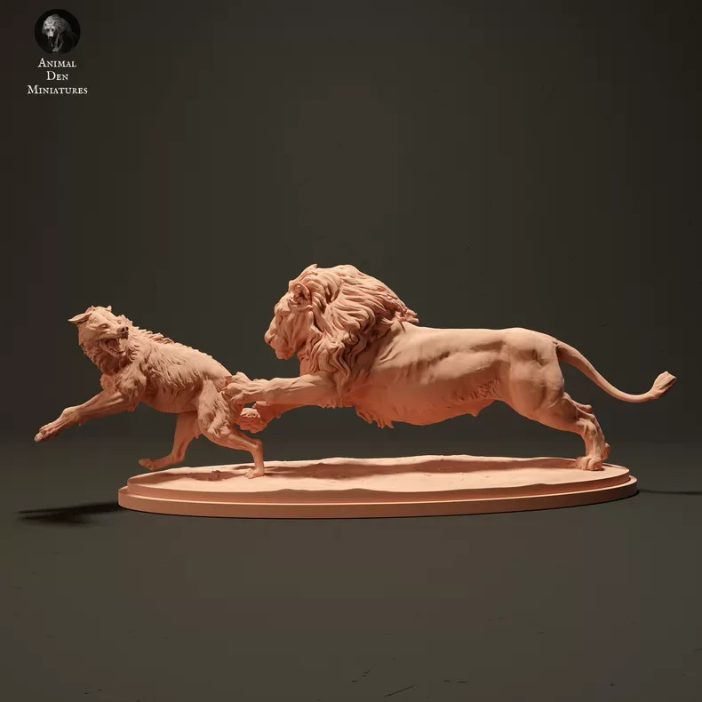 

1/35 15cm A Hyaenidae Panthera leo Orycteropus afer Model Toy Modern Animals Model Gk Customize 3D Printing