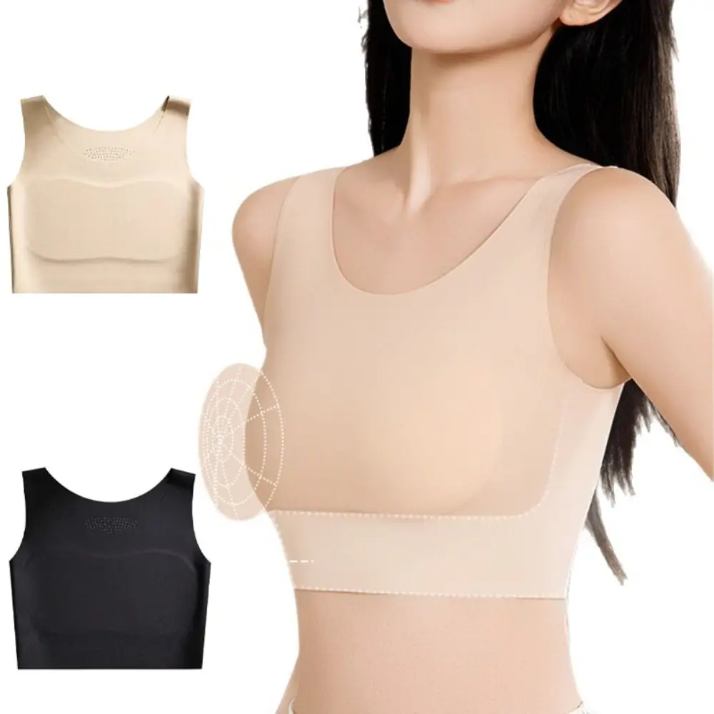 

Basic Ice Silk Wireless Bra Ultra-thin Slim Underwear for Women U Neck Lingerie Girls Seamless Bra Girl