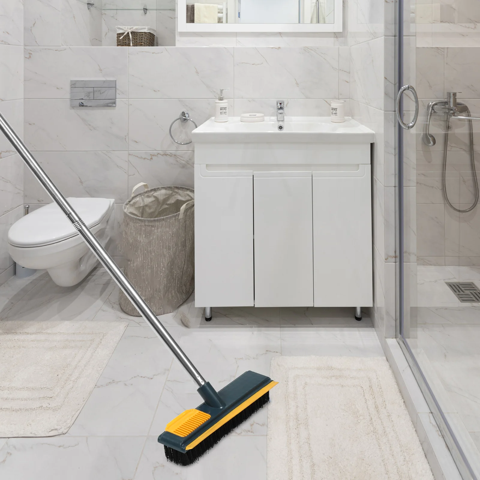 

Floor Scrub Brush Durable Long Handle Heavy Duty Scrubber for Bathroom Kitchen Toilet Floor Cleaning Scrub Brush