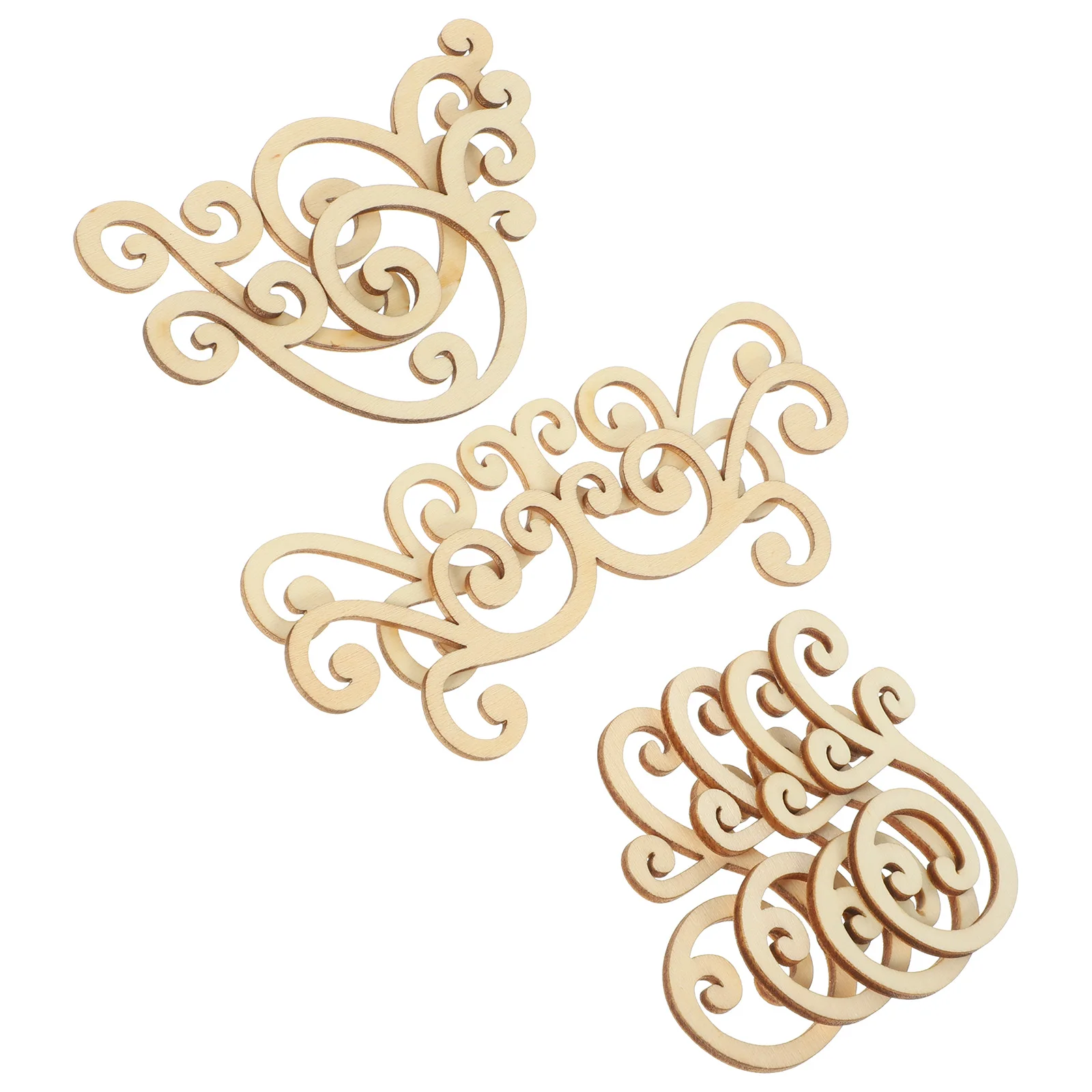 

16 Pcs Wooden Decorative Slices Rustic Crafts Supplies Decor Aesthetic Leaf Shape Wedding Decorations