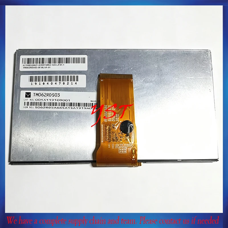Original 6.2''inch 50 Pins LCD Screen Panel TM062RDS03 for TM Car Navigation Tablet PC GPS LCD Display Screen Repair