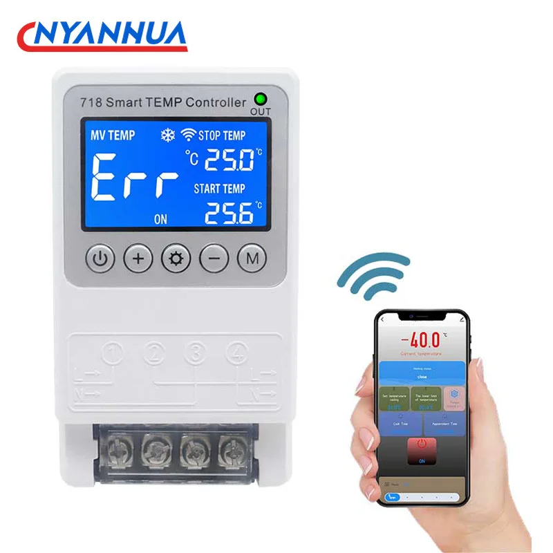 220VAC Intelligent Temperature Controller With Probe WiFi APP Remote Control Smart Temperature Control