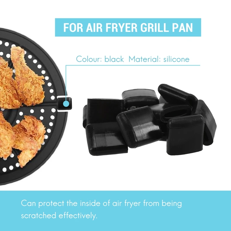 Air Fryer Rubber Bumpers,Rubber Feet,Silicone Pieces,Rubber Tips,Anti-Scratch Protective Cover For Air Fryer Tray