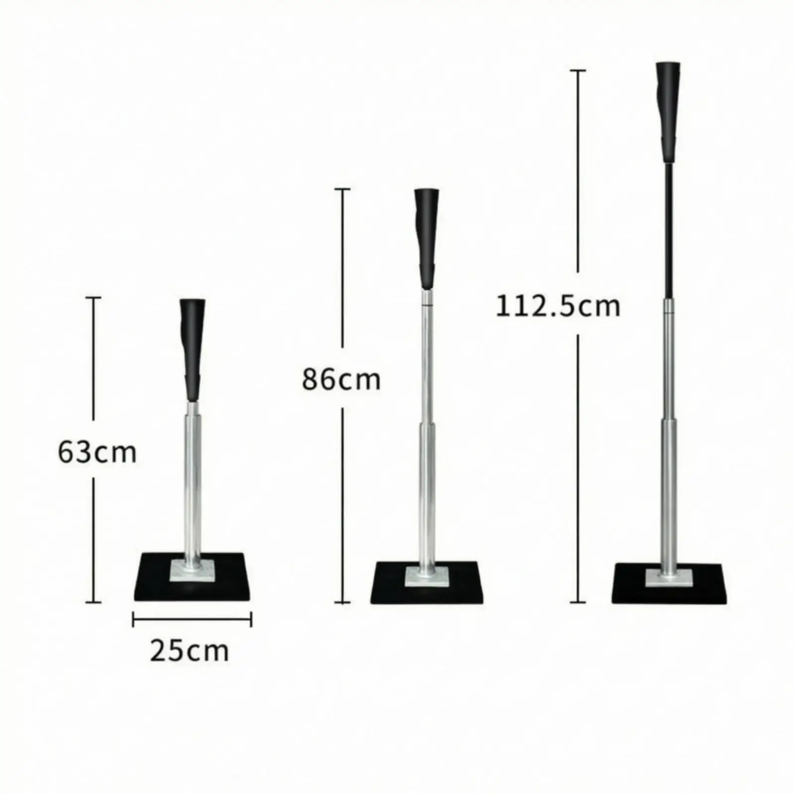 Sturdy Steel Baseball Training Stand with Rubber Top for Batting Practice and Swing Improvement