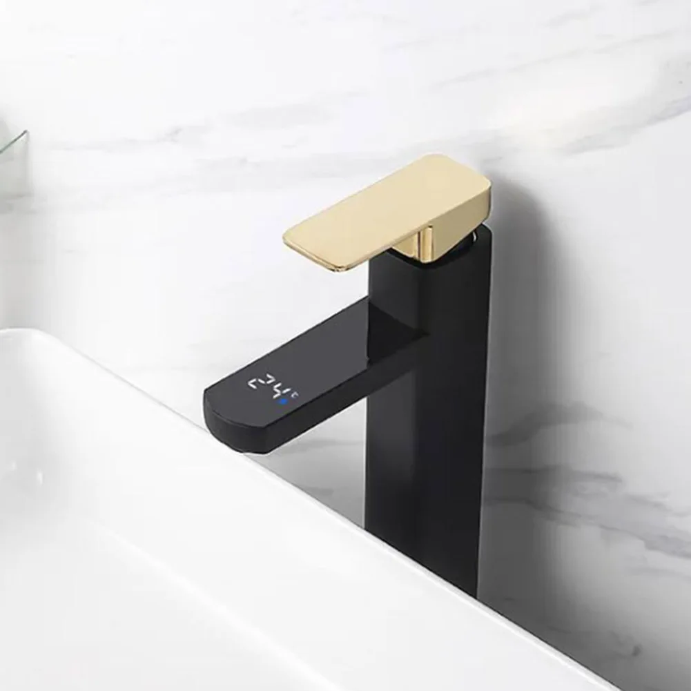 

Home Water Faucet Digital Display Faucet Temperature Display Touch Control Technology Dual Control Piano Lacquer Finish