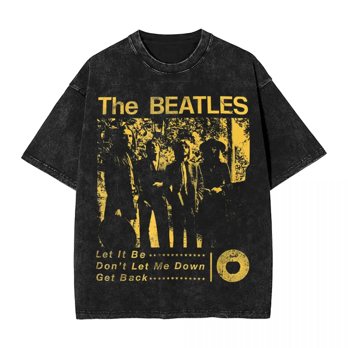 Hip Hop The B-Beatle Garden Washed T Shirt Streetwear Retro T-Shirt Rock Band Tees Tops Men Women Cotton Harajuku Printed