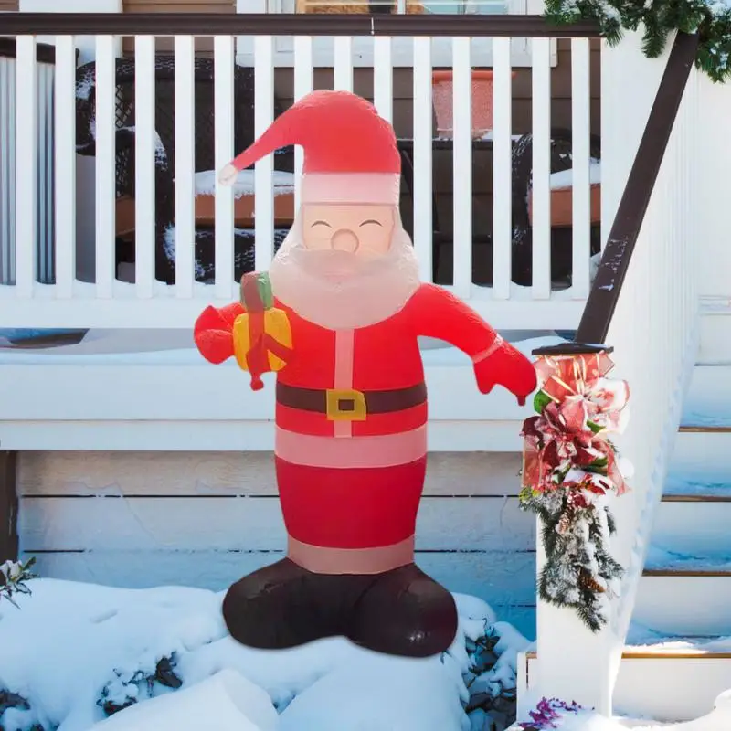 

4.92FT/1.5M Christmas Inflatables Santa Claus Outdoor garden Decorations Photo Props Xmas Yard ornament with LED Lights for Yard