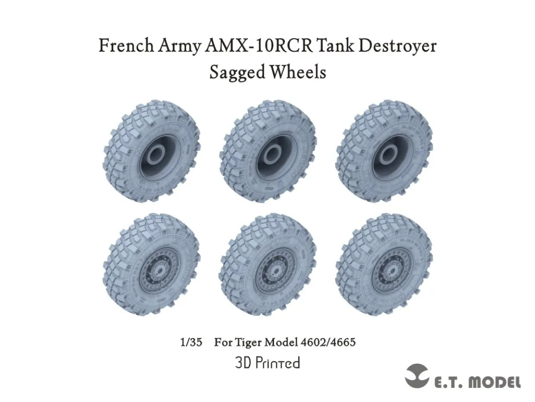 ETModel P35-167 1/35French Army AMX-10RCR Tank Destroyer Sagged Wheels For Tiger