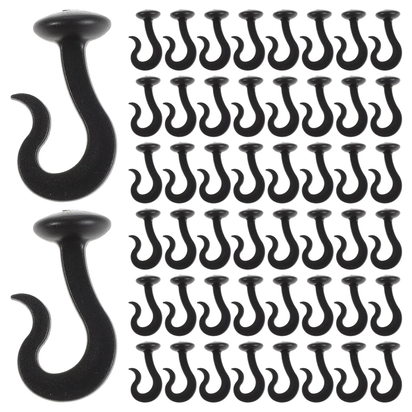100Pcs Window Curtain Hooks Plastic Gazebo Outdoor Curtain Hooks Gliding Track Clips Sunshade Net Clips Patio Camping