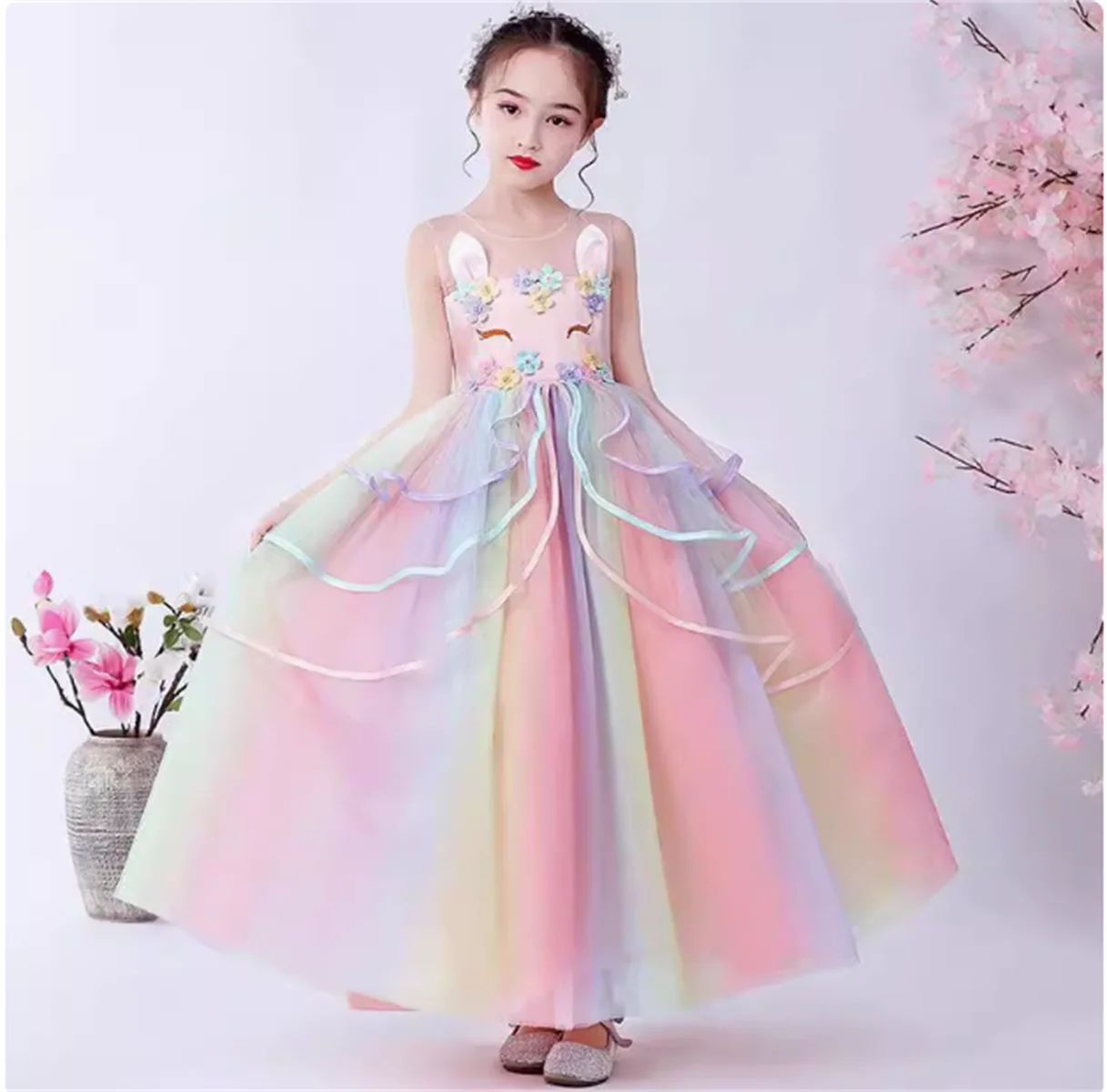 

Children's fluffy skirt, host dress, gauze skirt