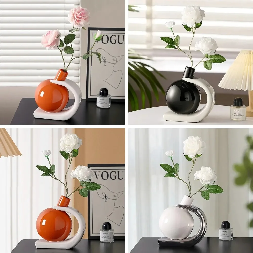 

Minimalist Ceramic Vase Desktop Dried Flower Decoration Tv Cabinet Ornament Vase