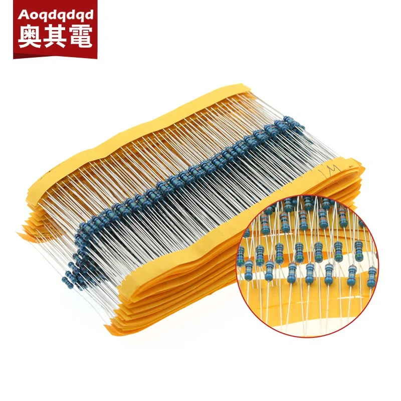 64 value 1280PCS 1ohm-10Mohm metal film resistor resistor kit 1280 pcs