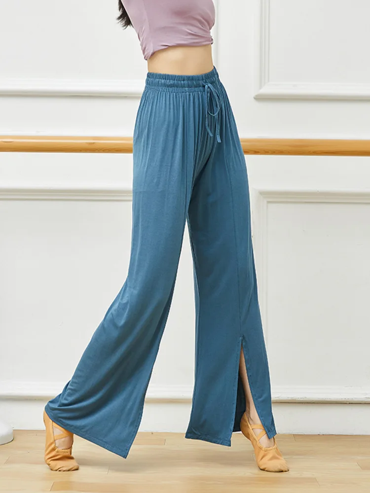 Solid Color Modern Dance Lyrical Costume Young Girls Pants Party Latin Women Loose Street Female Graduation Wear Trousers