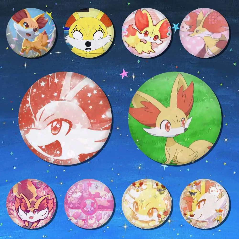 Fennekin Brosche aus Weißblech, Figuren-Icon-Abzeichen, handgefertigte Broschen zur Dekoration von Rucksäcken und Kleidung