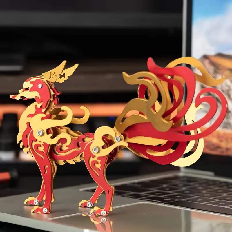 Nine-Tailed Fox 3D Metal Jigsaw Puzzle DIY Assembly model Fine Assembly Model Suitable Creative Gift for Adults & Kid home decor