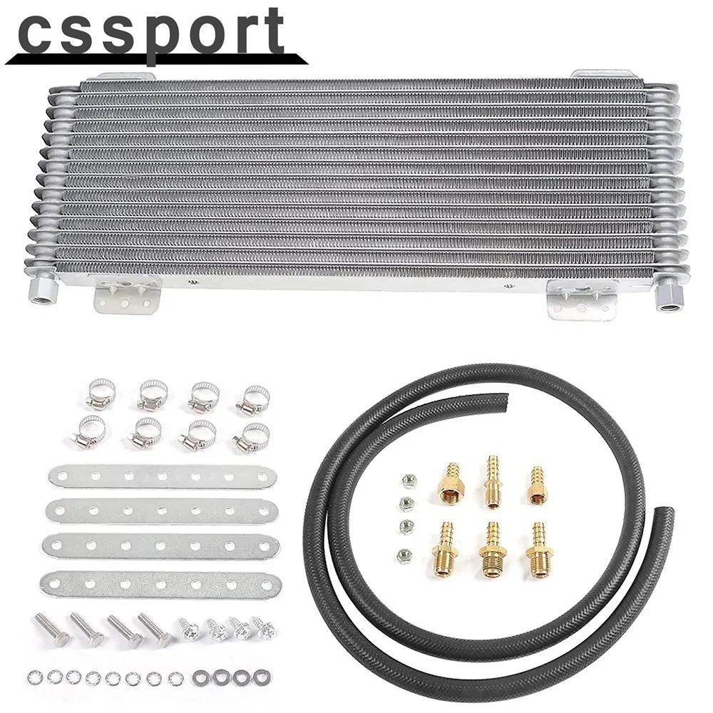 

LPD47391 Heavy Duty Transmission with Mounting Hardware Performance Oil Cooler Low Pressure Drop Transmission Oil Cooler