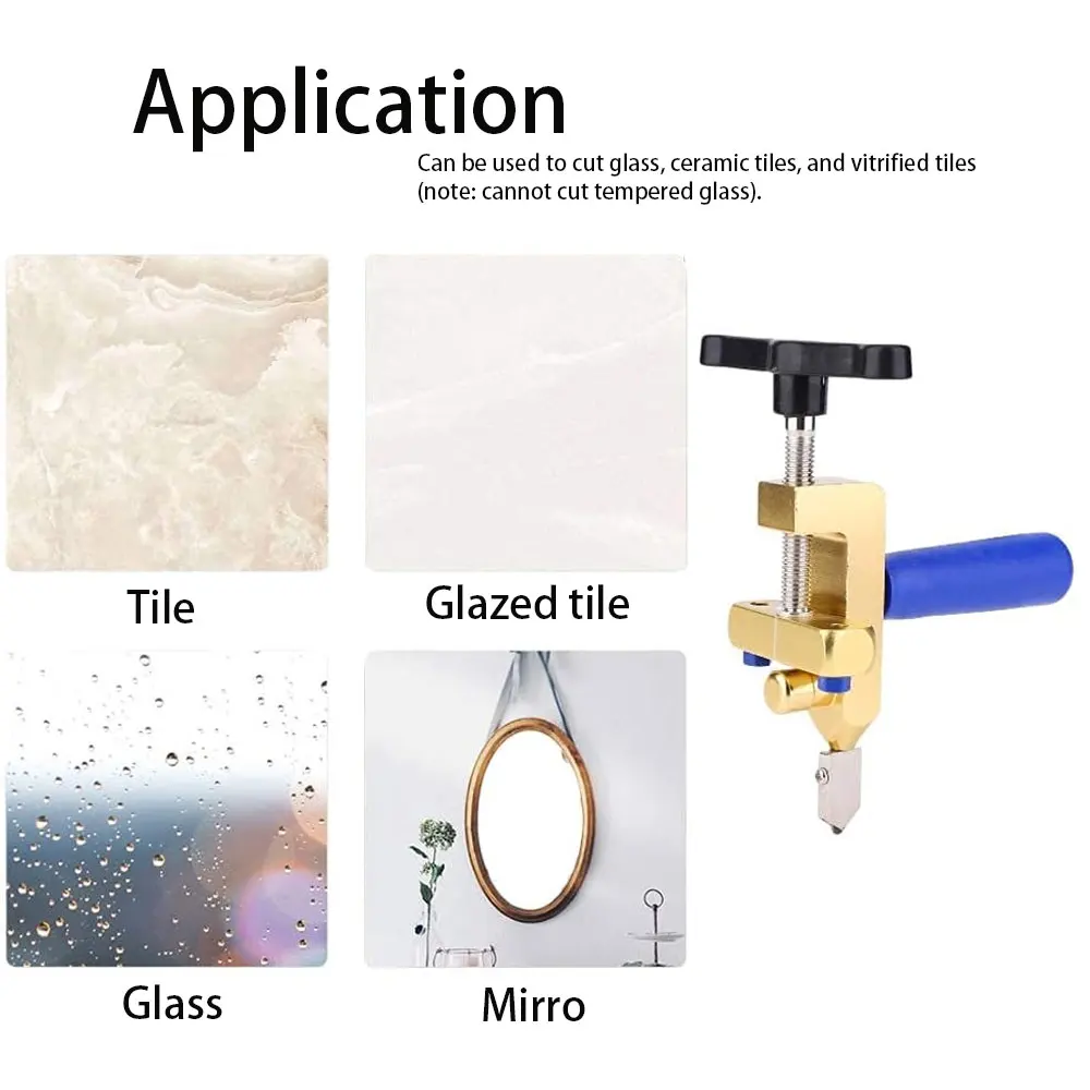 أداة قطع الزجاج متعددة الوظائف، مجموعة أدوات قطع منشار ثقب البلاط اليدوي بسمك 3-15 مم لقطع الزجاج والبلاط والمرايا. #5