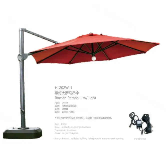 ODM ODM Customized Outdoor Square Single Layer Rome Parasol Garden Roman Offset Umbrella Outdoor Sun Garden Parasol Outdoor