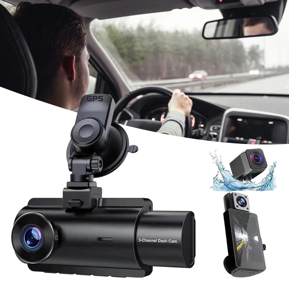 

3-inch Screen Driving Recorder With Three Camera Motion Detection Video Monitors Auto Accessoires