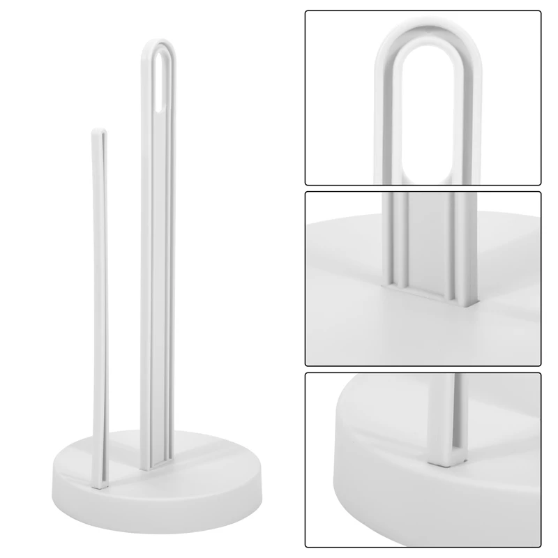 Toilet Kitchen Paper Towel Roller Tissue Holder Plastic Rack Desktop Floor Vertical Napkins Stand Bathroom Storage