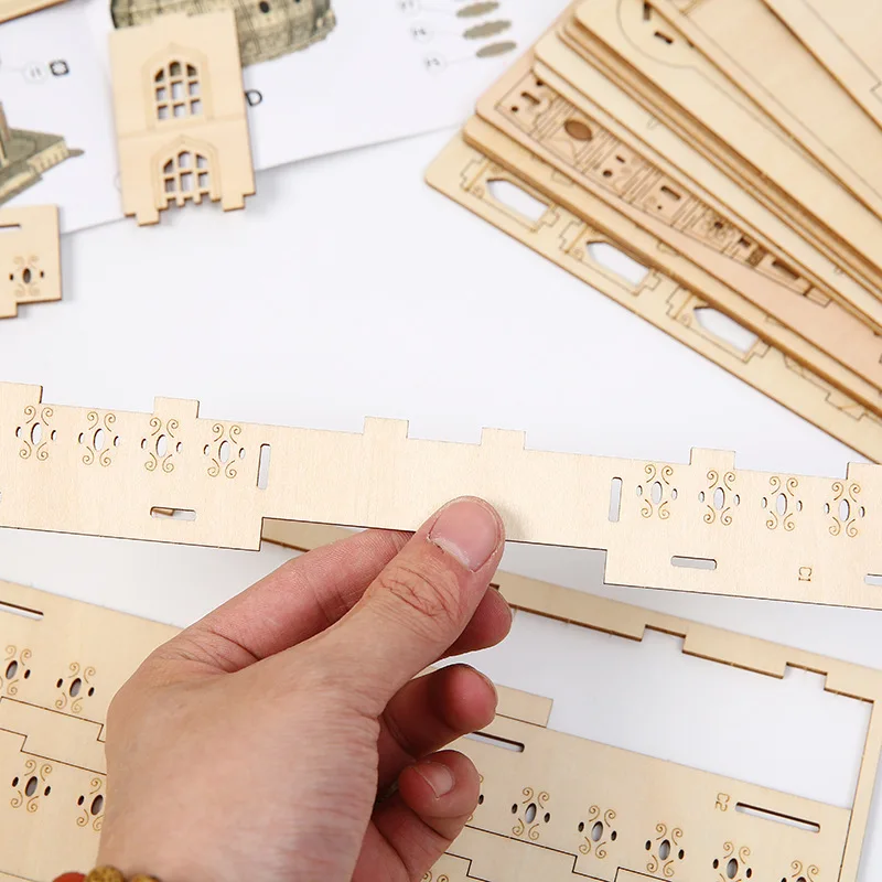 

3D Wooden Puzzle Toys for Children Adults Sailing Ship DIY Assembly Kit Decoration Building House Model Jigsaw Toy Gift Ornament