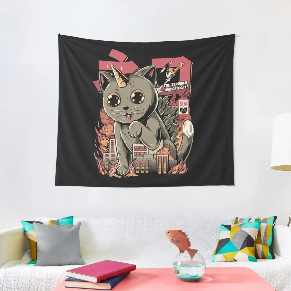 

Catzilla Tapestry Things To Decorate The Room Wall Art Bed Room Decoration Tapestry