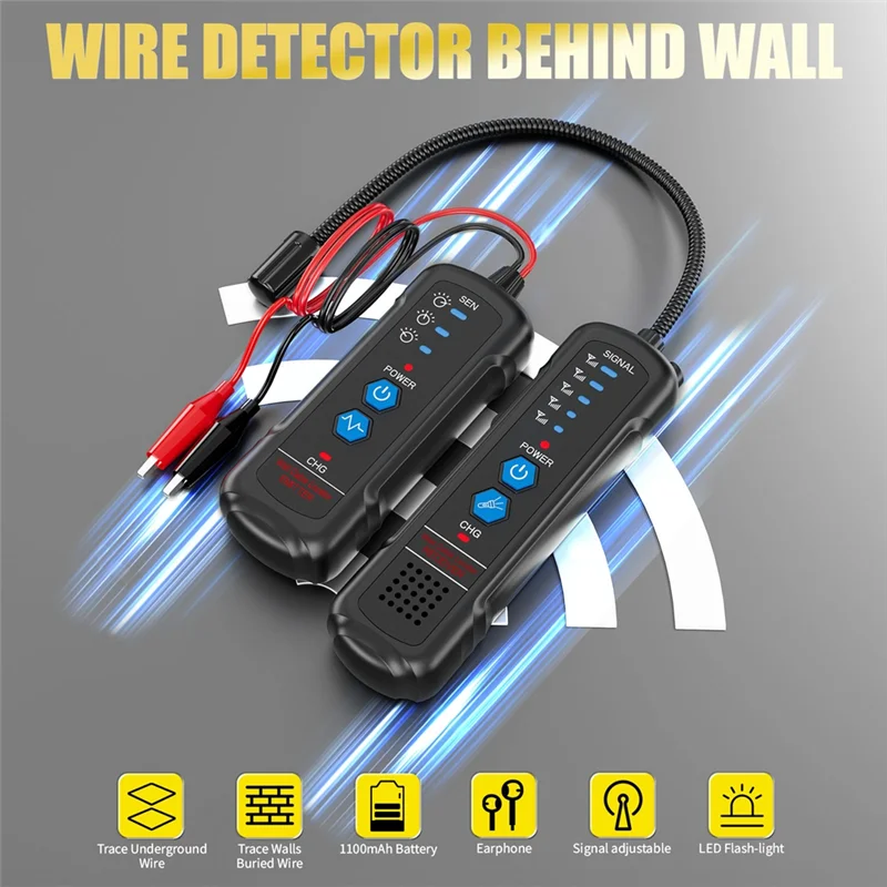 B24B Underground Wire Locator Detects Buried Power Cable Locator Electrical Circuit Tracer