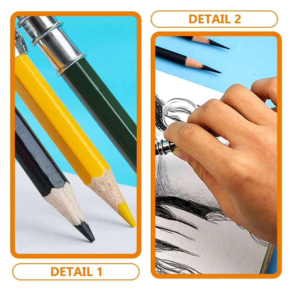 

10Pcs Wooden Pencil Extender Comfortable Grip Art Student Supplies Sketch Pen Extension Tool Pencil Extender School Supplies