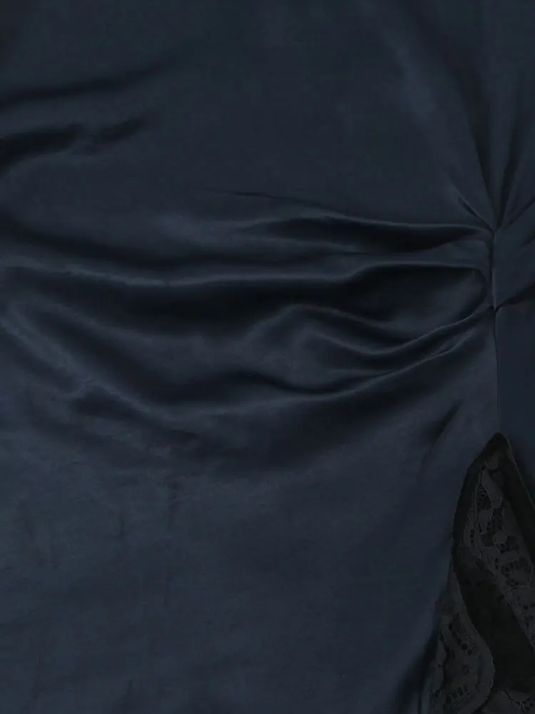 فستان قصير مثير للربيع لعام 2026 من NLZGMSJ فستان جديد بلون سادة بدون أكمام من الدانتيل للتجاعيد فساتين نسائية للحفلات المسائية