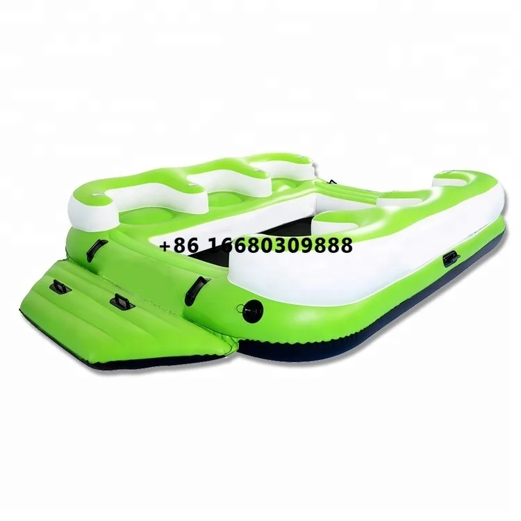 PVC 6 Person Inflatable Pool River Floating Island or Raft For Lake Water Party