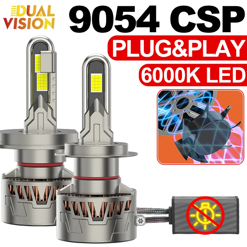 

H4 H7 LED Car Headlight Bulbs H1 H8 H9 H11 9005 HB3 9012 HIR2 H27 880 881 Led Canbus 9054 CSP Chip 6000K Super Bright Fog Lights