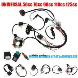 1 세트 전기 시작 엔진 배선 하네스 코일 CDI 솔레노이드 릴레이 50cc 70cc 90cc 110cc 125cc 2/4 스트로크 ATV 핏 쿼드 스쿠터