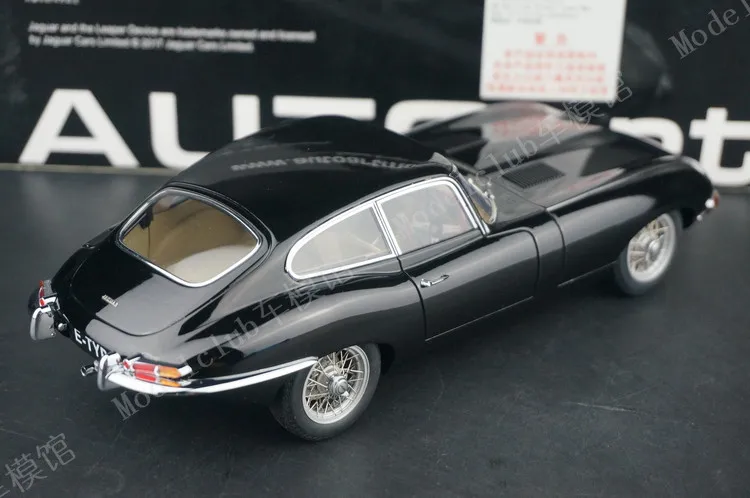 Autoart 1:18 E-type Series I 3.8 Black Alloy Fully Open Simulation Limited Edition Metal Static Car Model Toy Gift